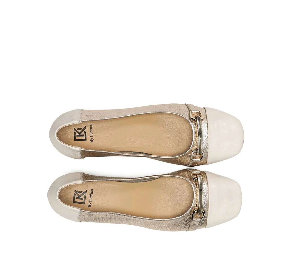 Fluchos Dorking Gia D9304 mocassini donna oro tacco