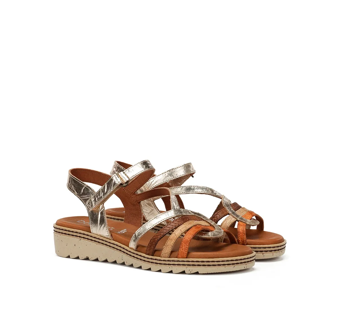 Dorking Espe D9113 sandalo donna oro velcro