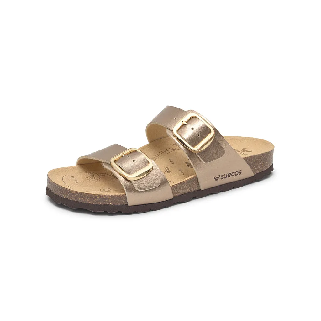 Suecos Vind sandali donna taupe pianta piatta