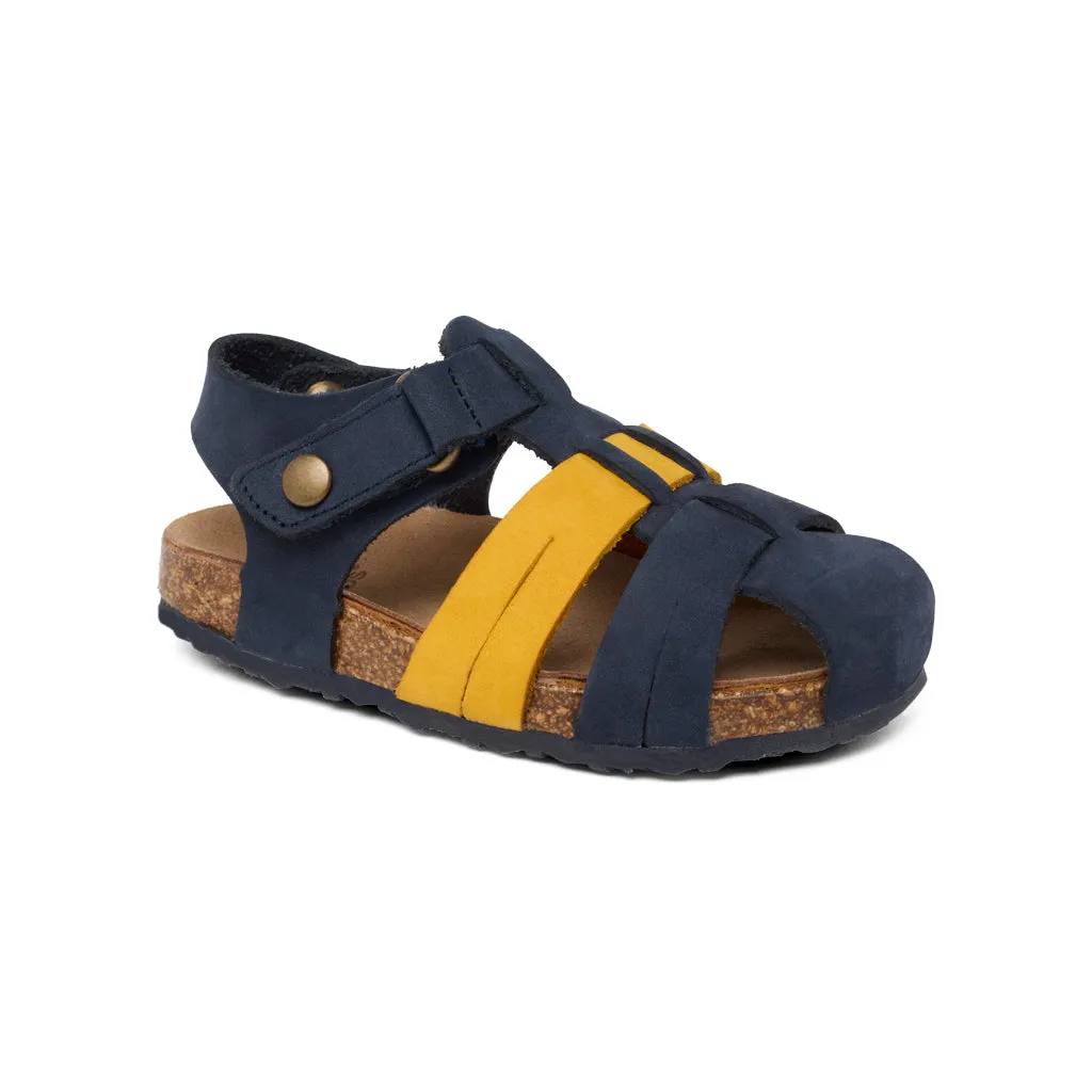 Suecos Liten sandali primi passi bimbo blu pelle