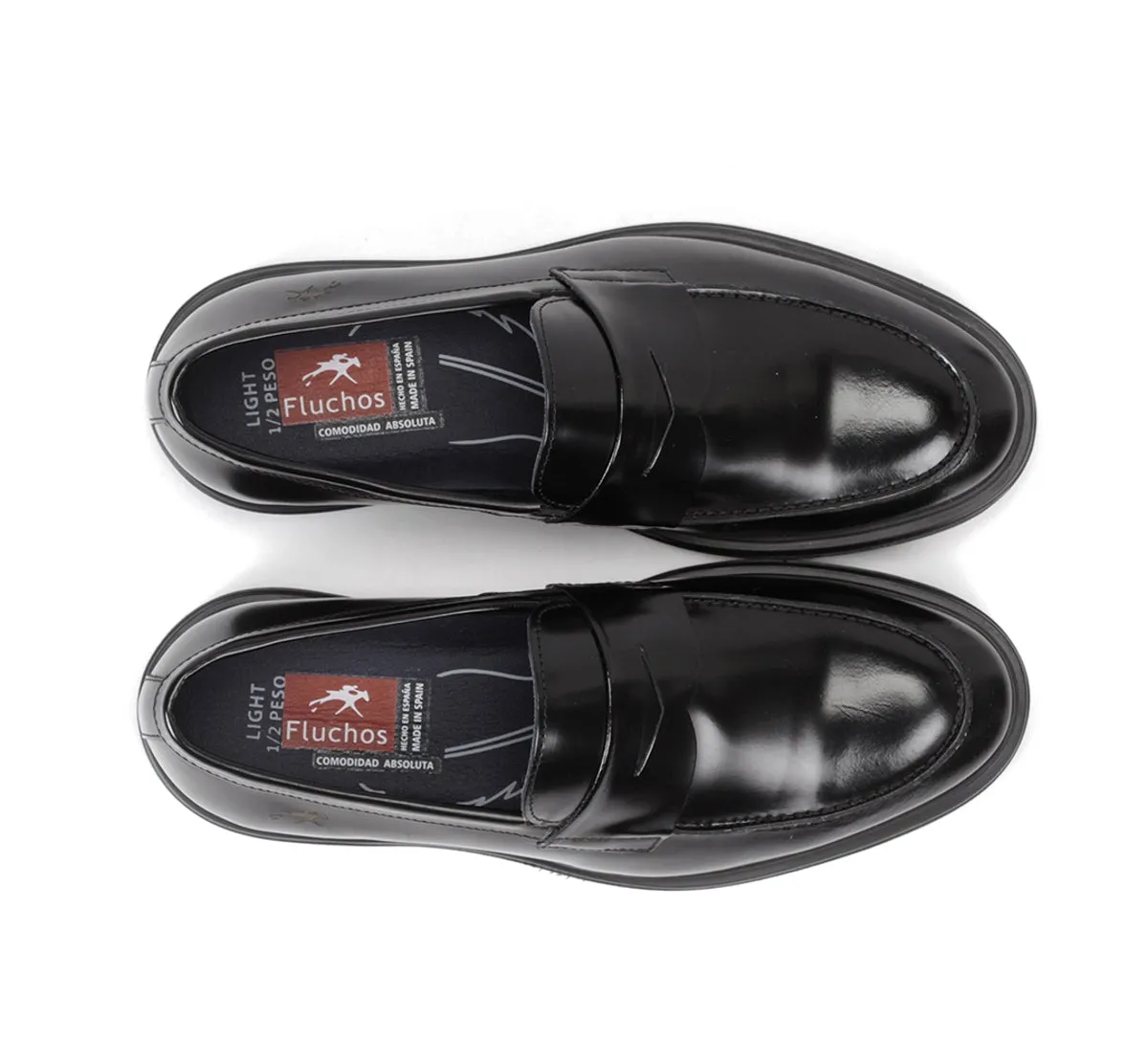Fluchos Belgas F0633 Mocassini Uomo Neri Pelle