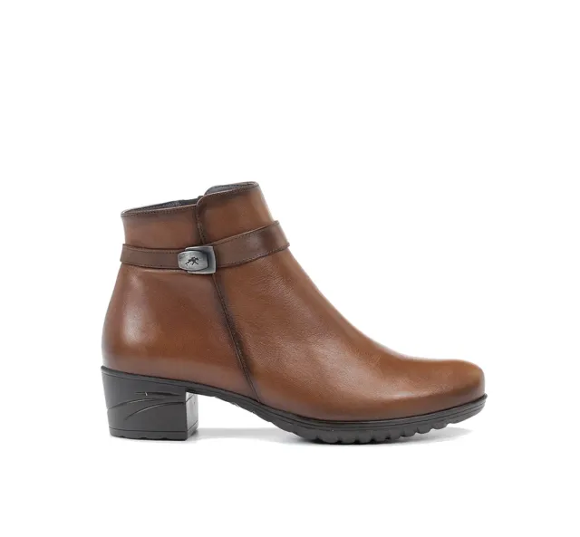 Fluchos Charis F0937 tronchetti donna marroni tacco medio