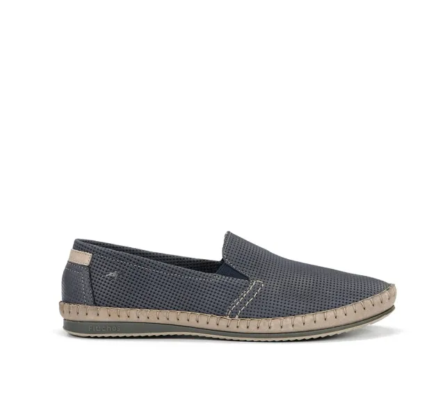 Fluchos Bahamas 8674 Mocassini Uomo Blu Senza Lacci