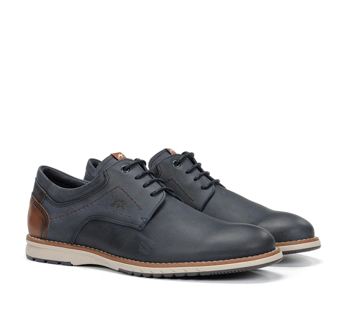 Fluchos Taylor F2091 Scarpe Uomo Blu Cuciture Contrasto