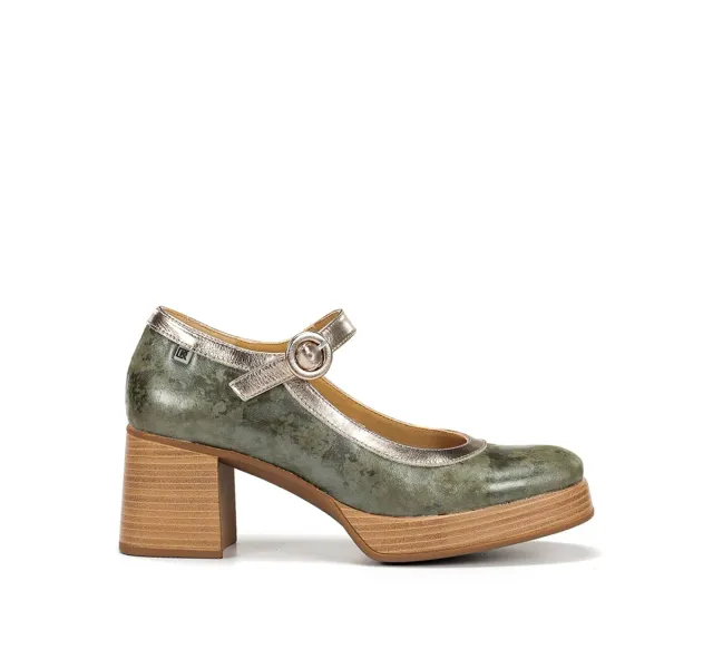 Fluchos Cristel D9661 sandalo donna verde plateau