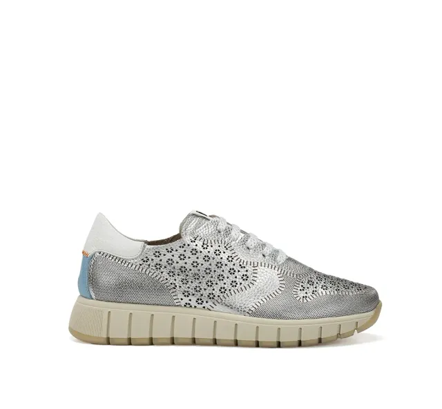 Fluchos Kloss D9632 sneakers donna argento slip-on