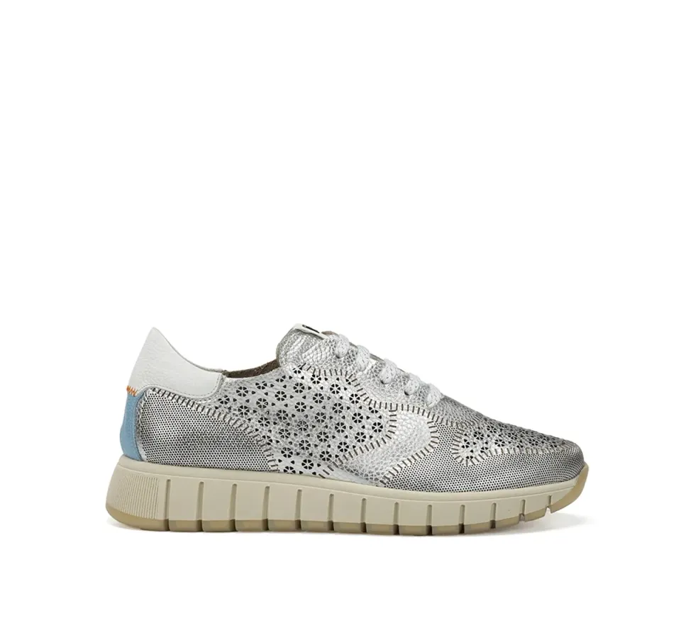 Fluchos Kloss D9632 sneakers donna argento slip-on