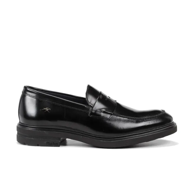 Fluchos Belgas F0633 mocassini uomo neri pelle