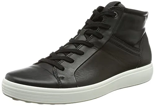 Ecco Soft 7 Stivali Uomo Mid Sneakers Pelle Nere
