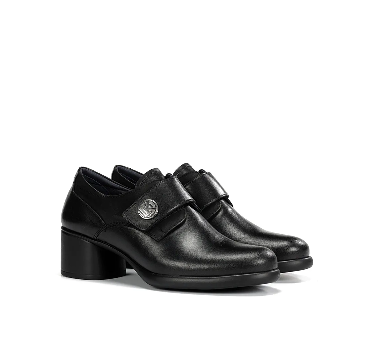 Fluchos Macy D9375 Décolleté Donna Nere Tacco Pelle