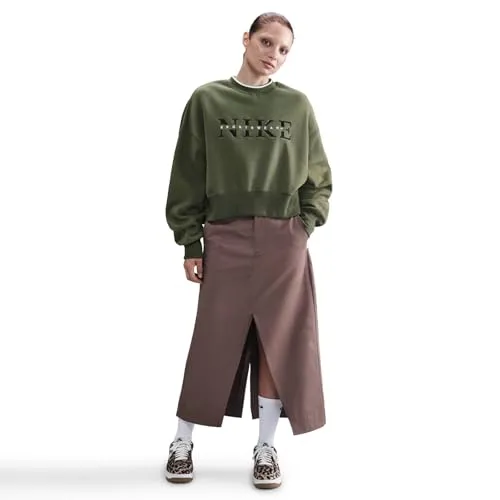 Nike Phoenix Fleece felpa donna M oversize girocollo