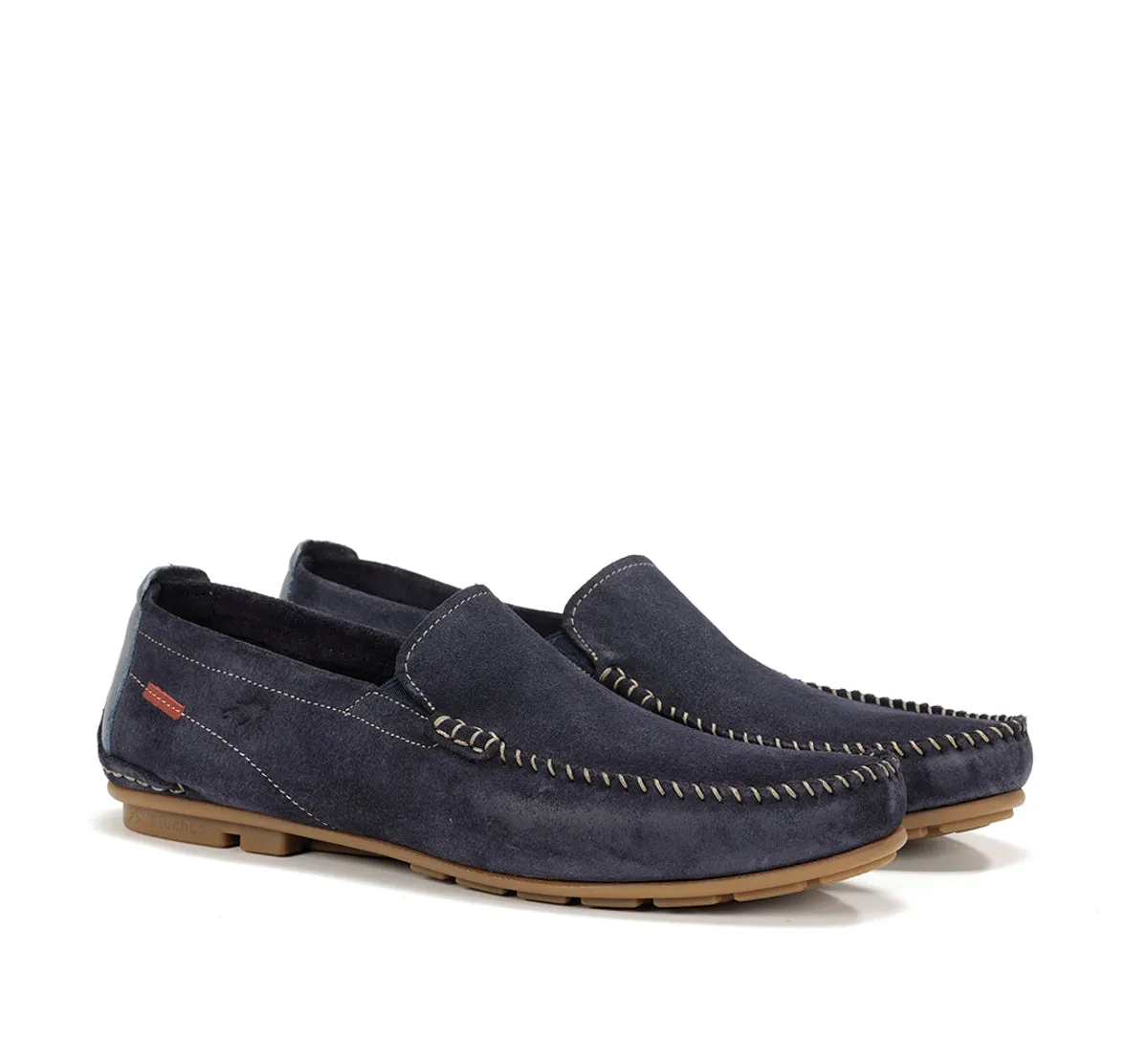 Fluchos Dorian F1091 Mocassino Uomo Blu in Pelle