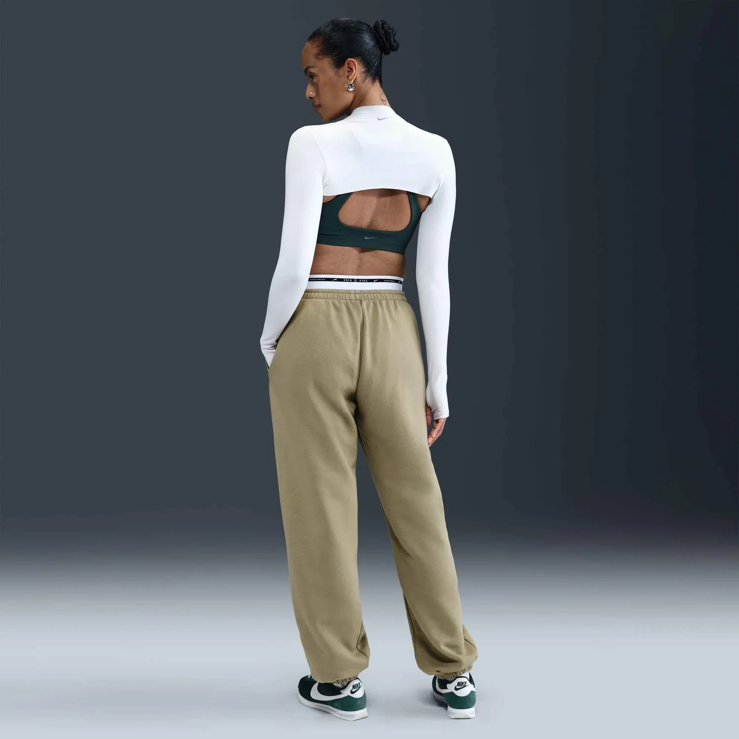 Nike Phoenix Fleece pantaloni donna XS vita alta in cotone