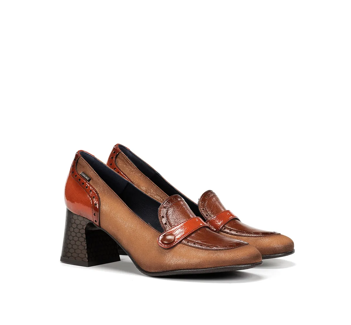 Dorking Dacy D9614 mocassino donna marrone con tacco