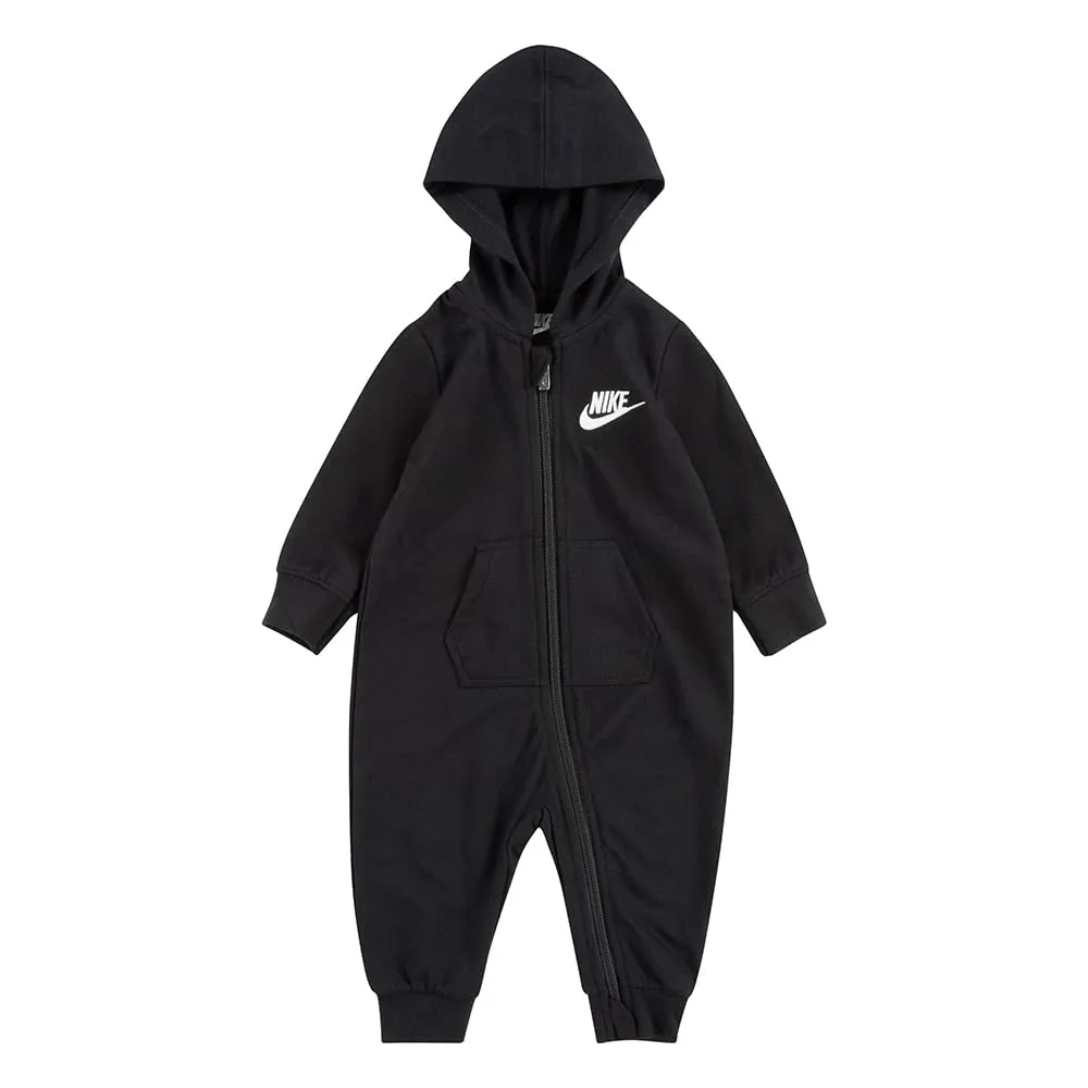 Nike French Terry tuta bimbi nero 12 mesi cotone