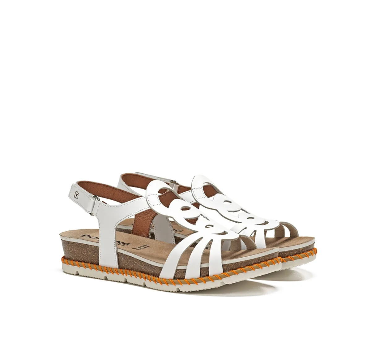 Dorking Sport D9322 sandalo donna bianco velcro