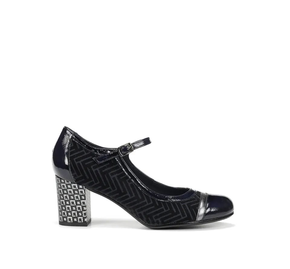 Fluchos Rodin D8669 tronchetti donna blu con fibbia