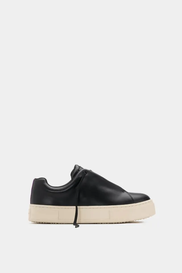 Eytys Doja Lace-Up sneakers nere pelle lucida