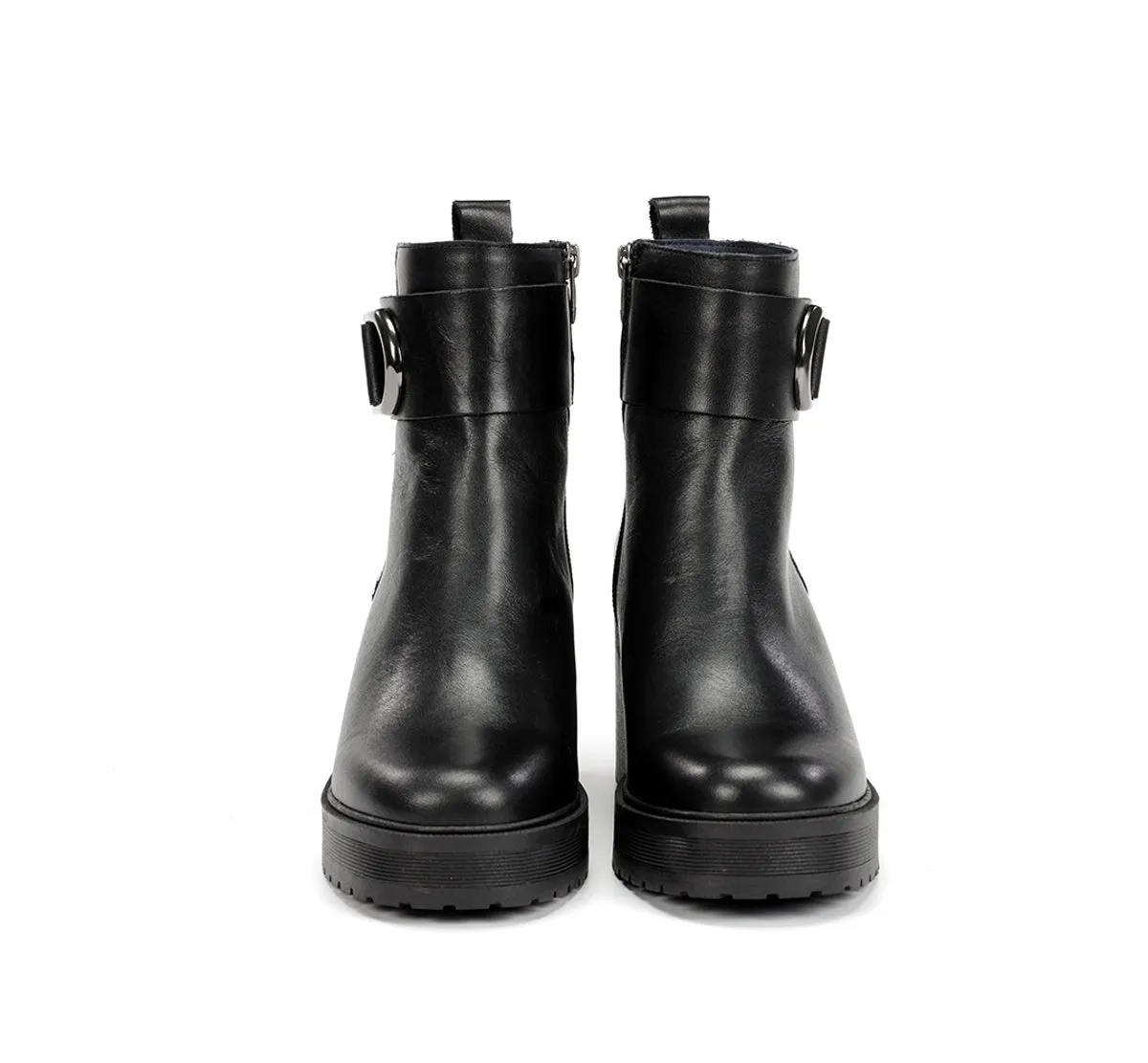 Fluchos Sarah D9573 Stivaletto Donna Nero con Tacco