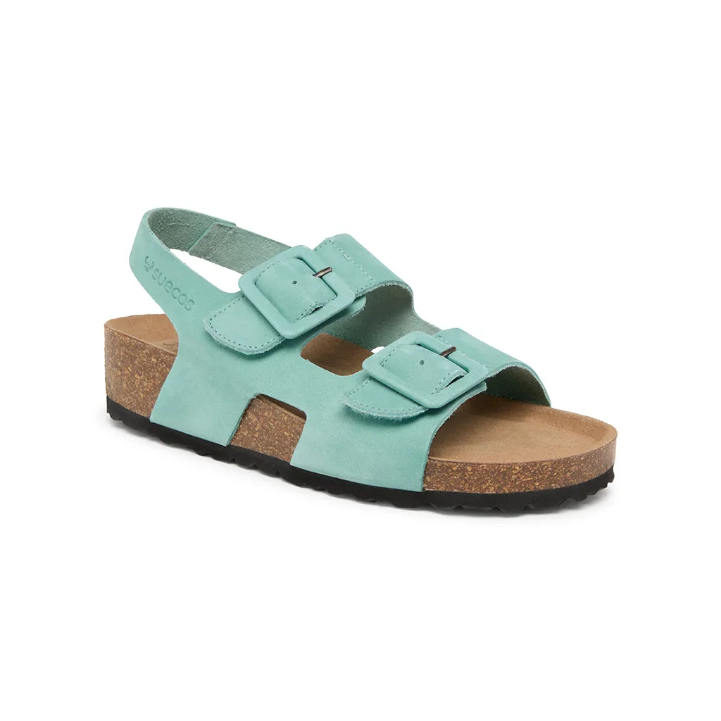 Suecos Sommar sandali donna azzurri zeppa
