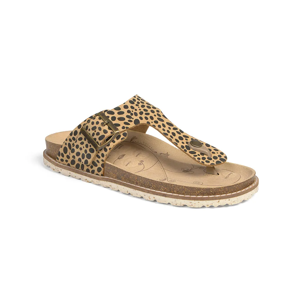 Suecos Viky Jaguar sandali bassi animalier