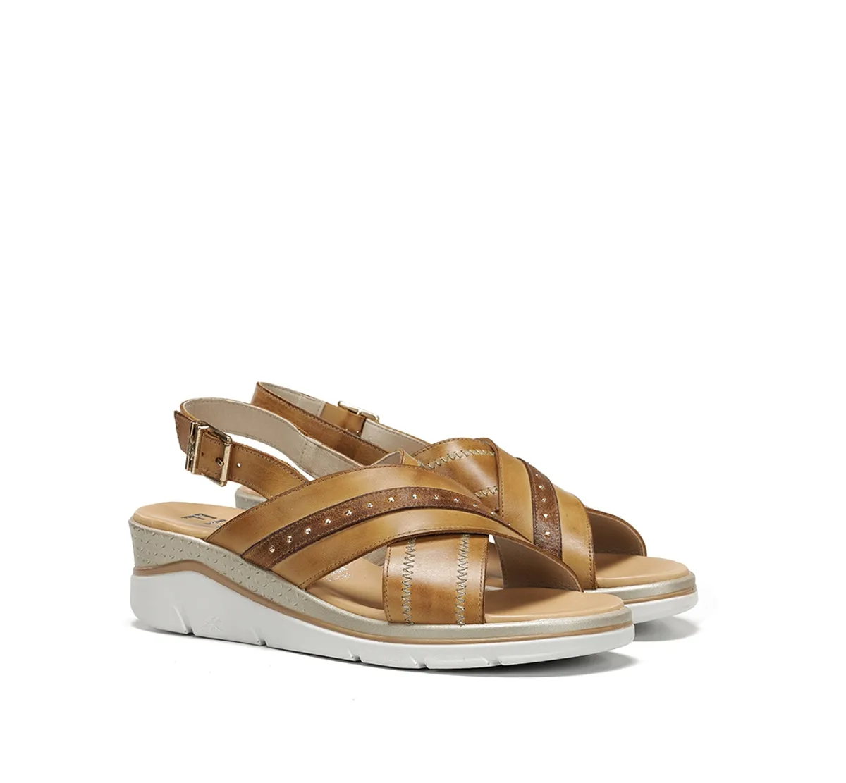 Fluchos Fire F2428 sandalo donna marrone zeppa leggera