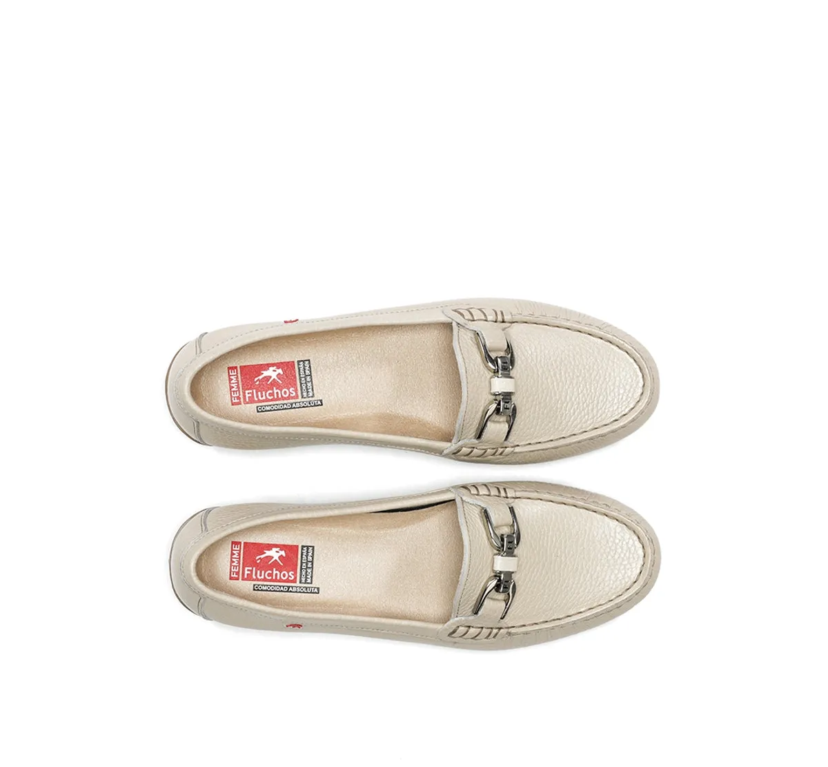 Fluchos Bruni F0804 mocassini donna taupe pelle