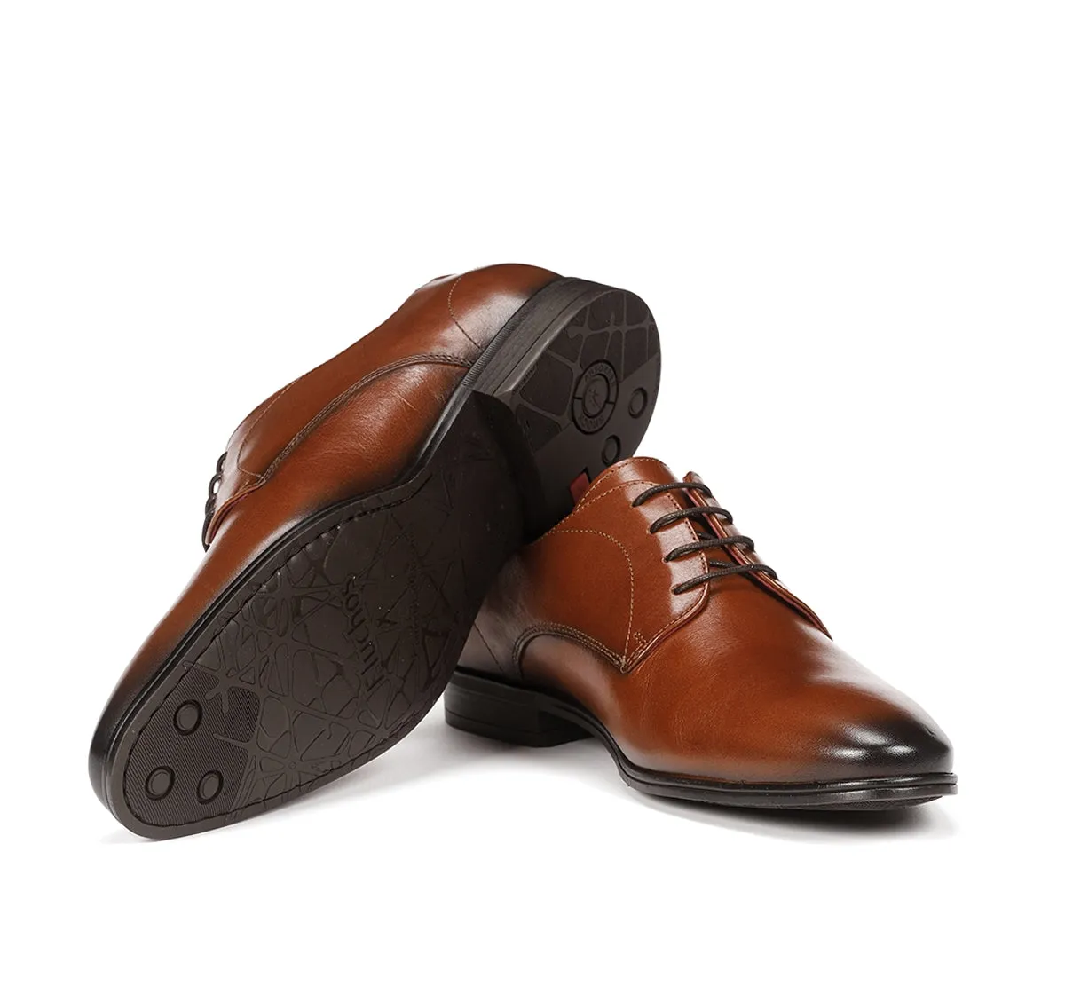 Fluchos Adam F0842 scarpe stringate uomo marroni pelle