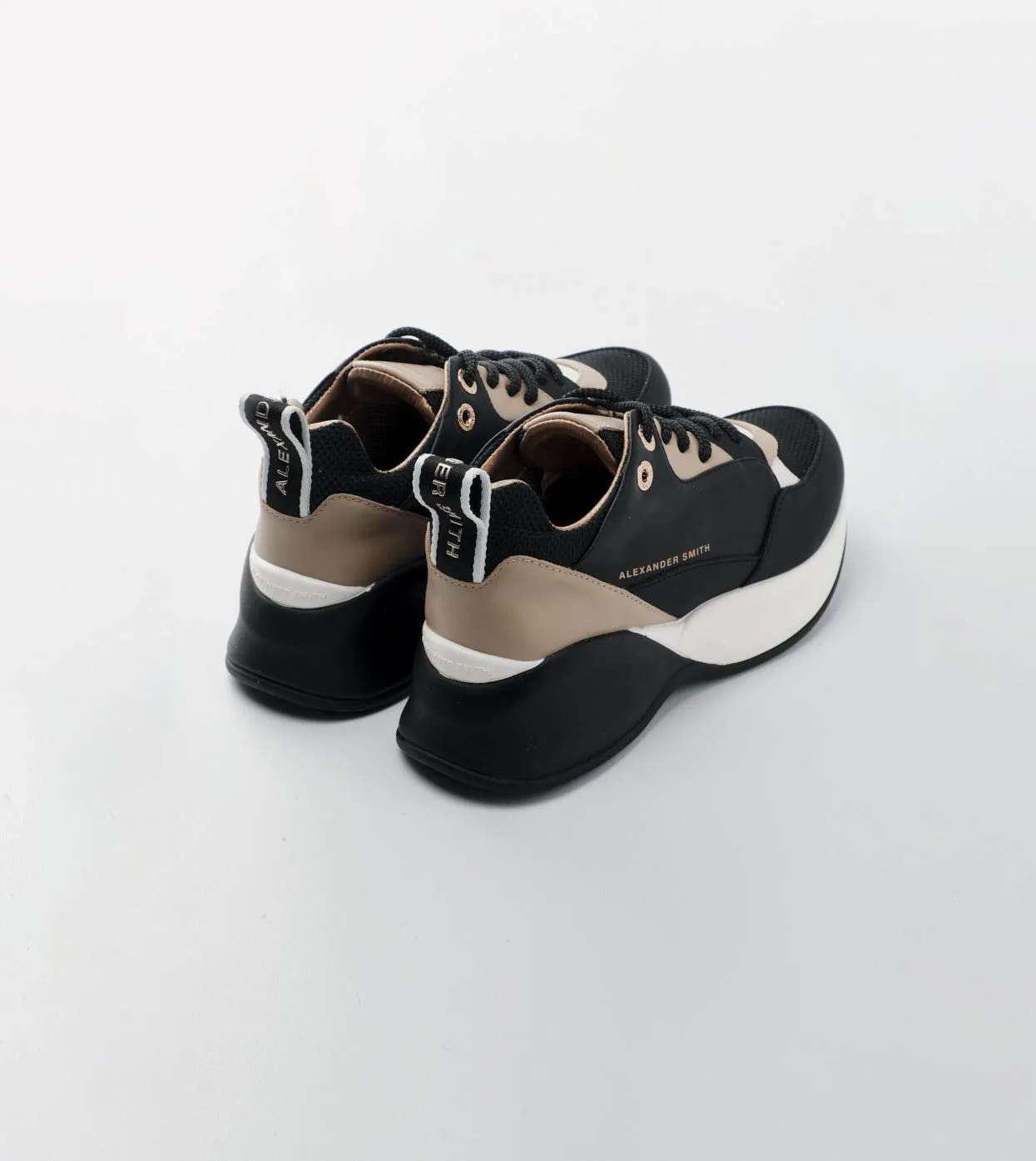 Alexander Smith London Eye Black Nude sneakers donna 50mm