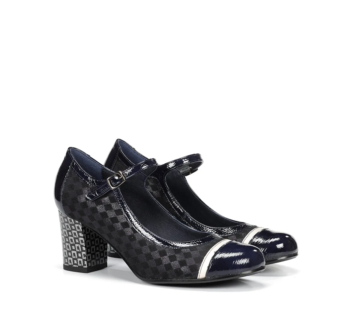 Dorking Rodin D8669 scarpe donna blu fibbia