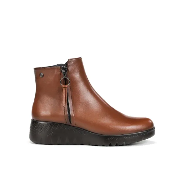 Fluchos Live F2100 tronchetti donna marroni zeppa