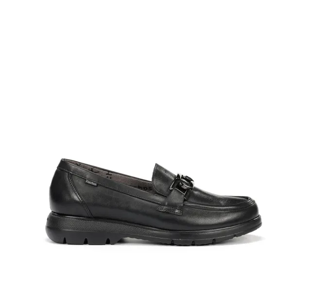 Fluchos Gladis F1794 mocassini donna neri leggeri