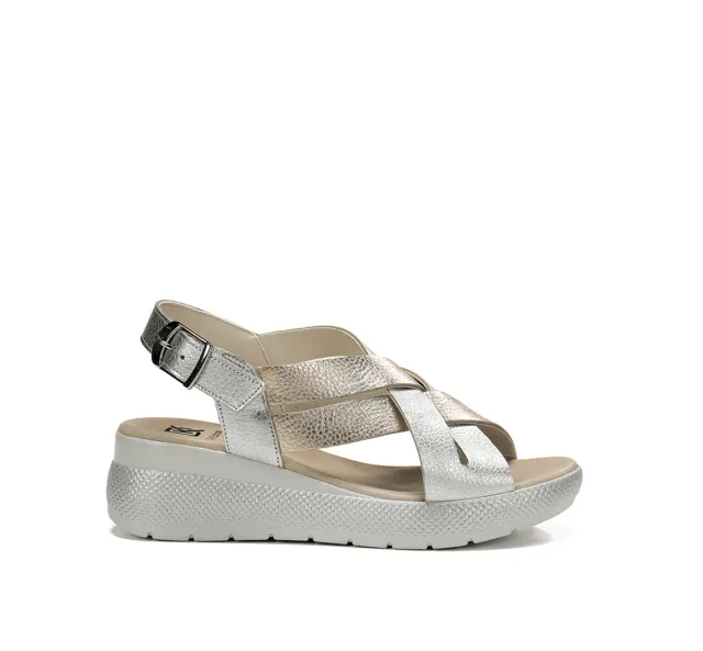 Fluchos Ever D9316 sandali donna argento cinturino