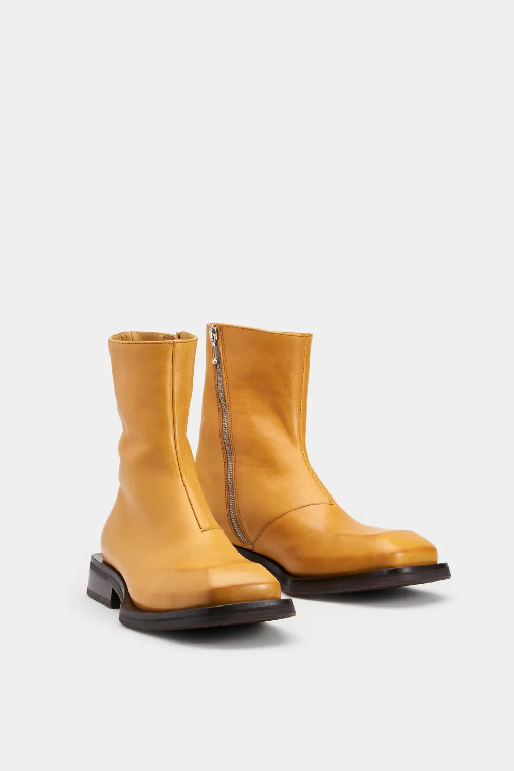 Eytys Piston stivali pelle marrone zip