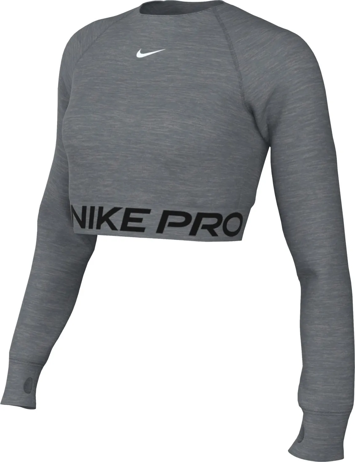 Nike Pro 365 Crop LS Top maglia donna M nera manica lunga