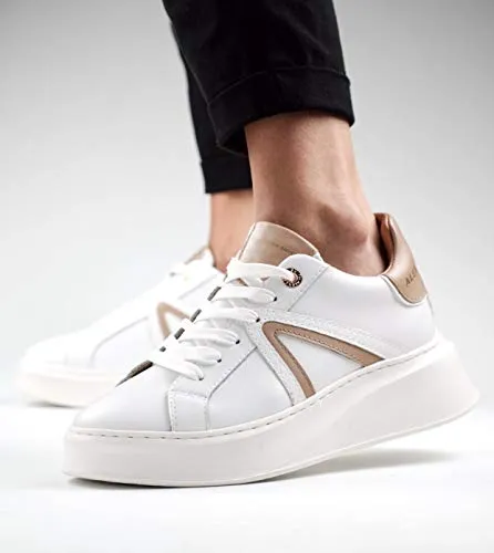 Alexander Smith Carnaby White Rose sneakers donna plateau