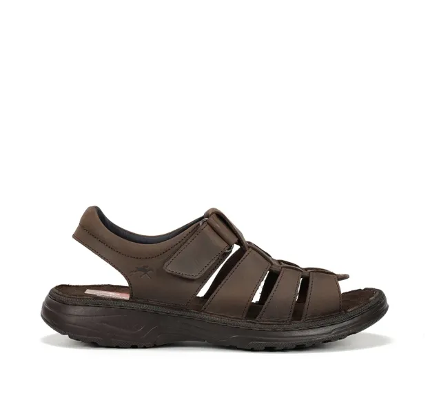 Fluchos Azores F2200 sandali uomo marrone velcro