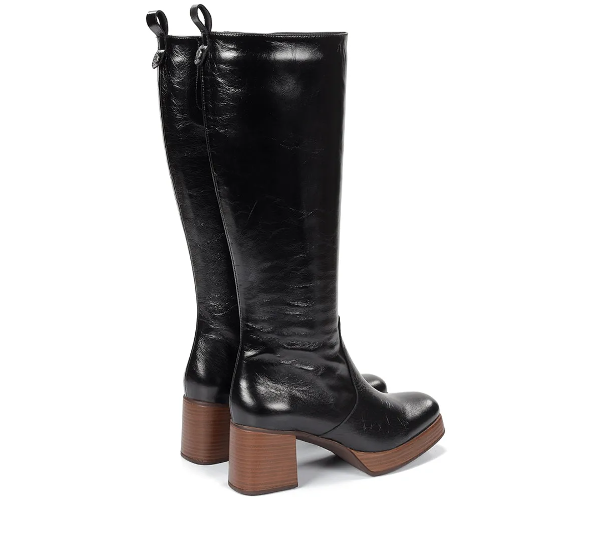 Fluchos Cristel D9339 Stivali Donna Neri Plateau
