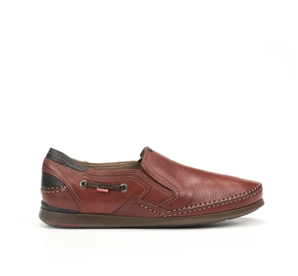 Fluchos Mariner 9883 slip on uomo rosse artigianali