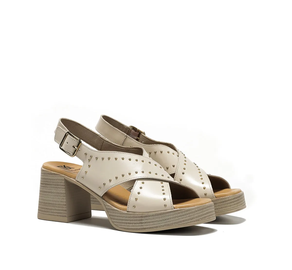 Fluchos Diamond D9333 sandali bianco tacco largo