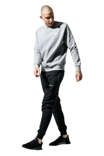 Nike Club Swoosh pantaloni tuta uomo neri in pile cotone