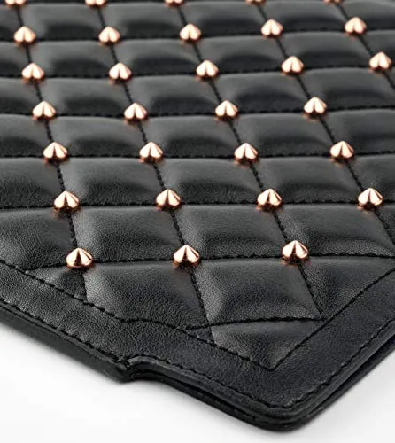 Alexander Smith Borchie custodia tablet iPad nera 19,5x25 pelle