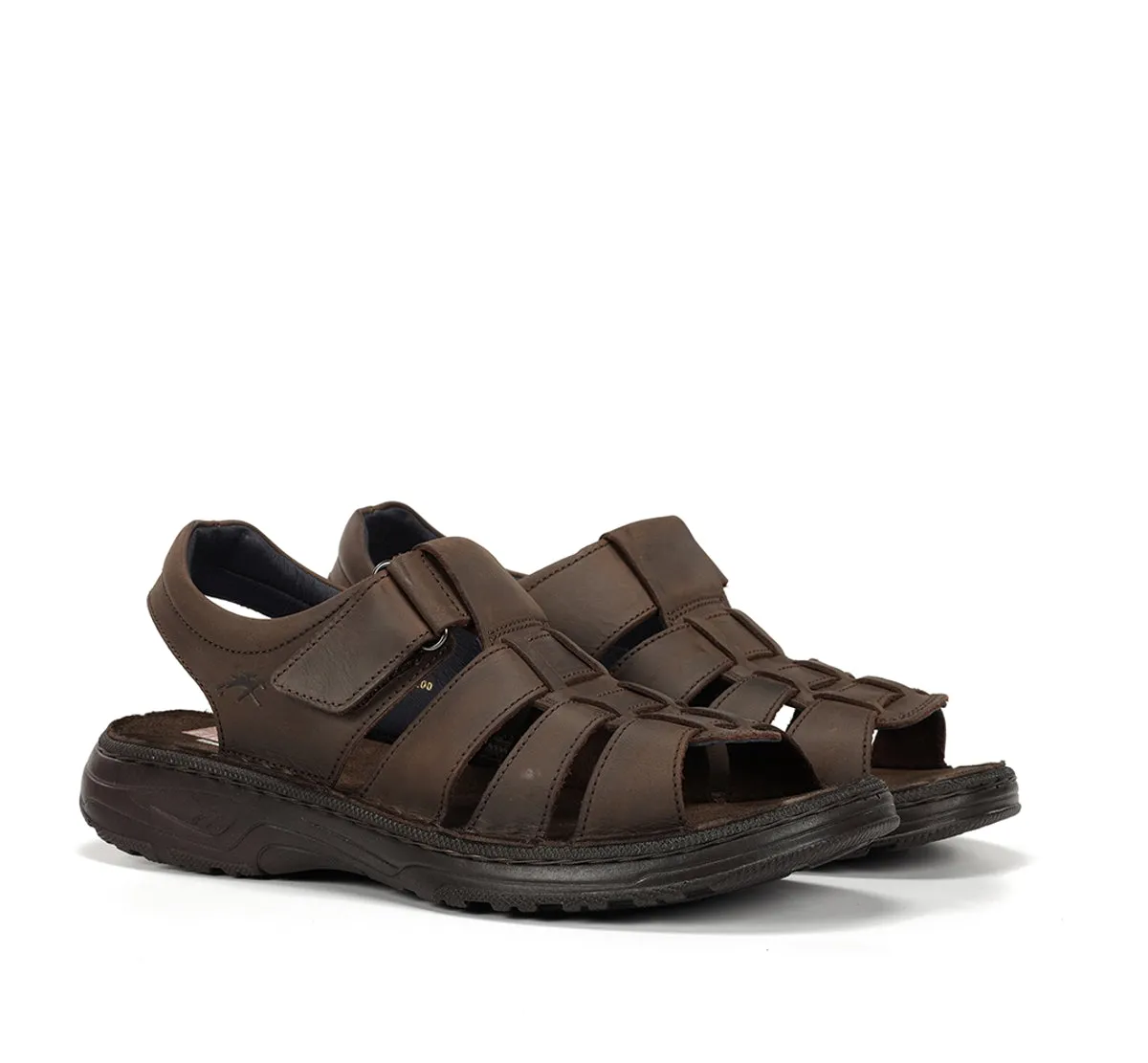 Fluchos Azores F2200 sandali uomo marrone velcro