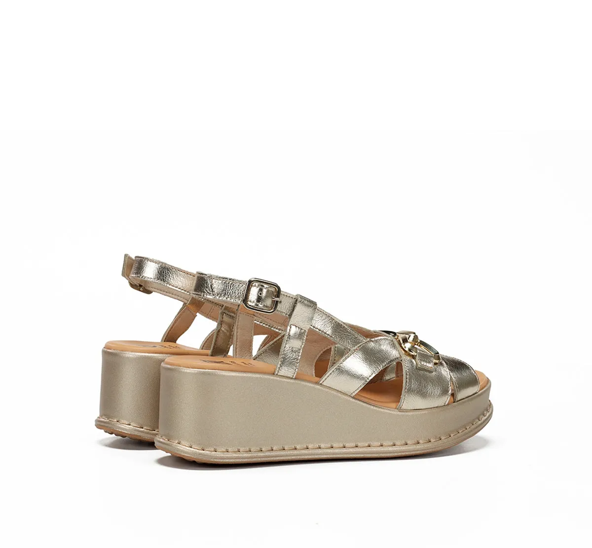 Fluchos Windy D9651 sandalo zeppa donna dorato