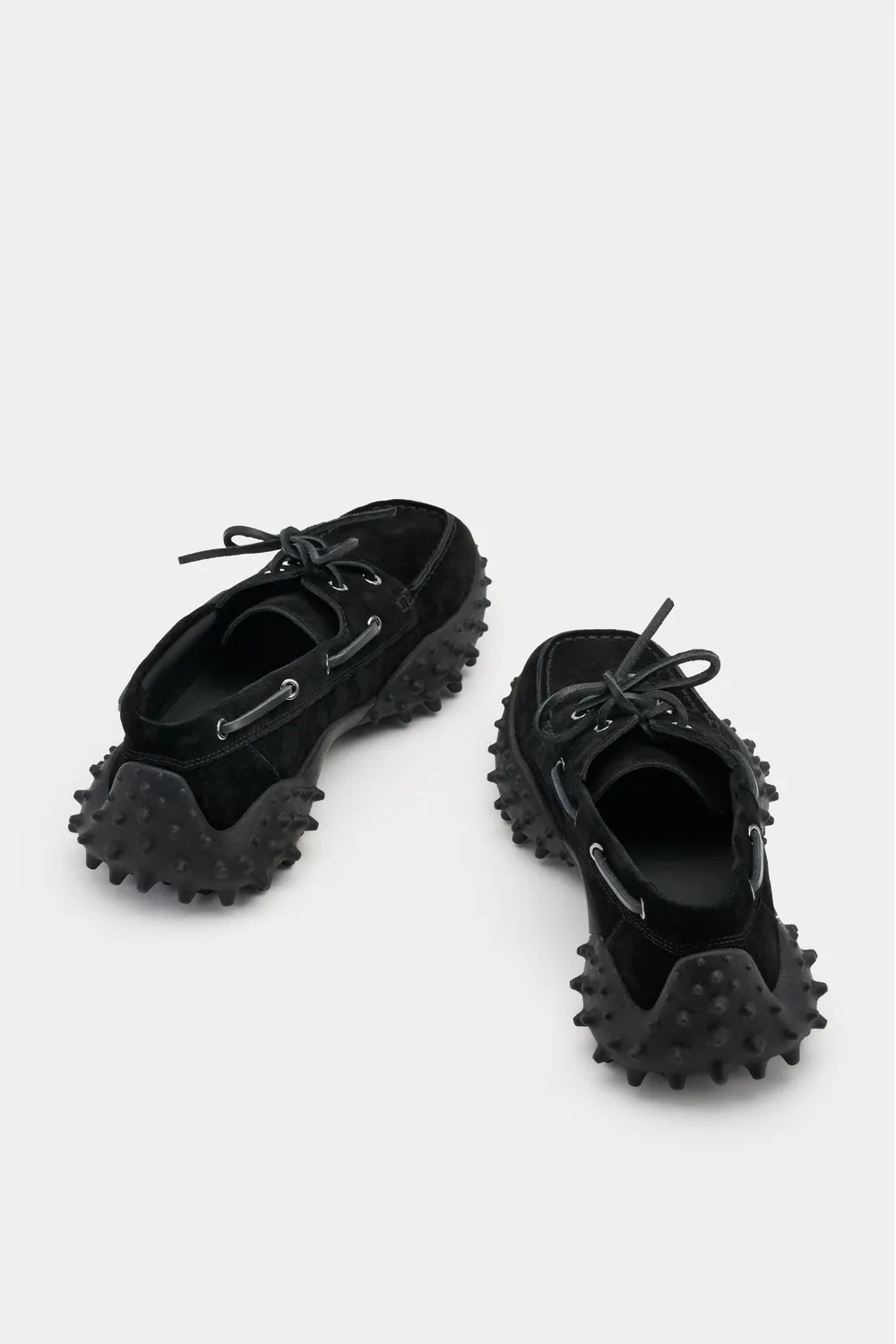 Eytys Mistral Boat Shoes mocassini grigio scuro camoscio