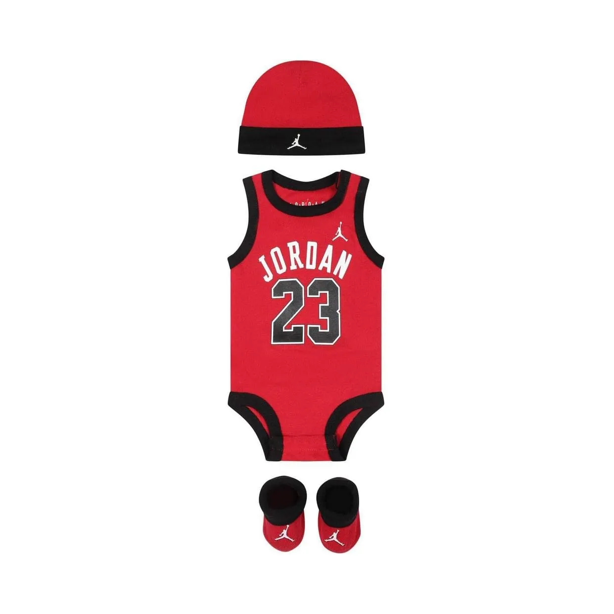 Nike Jordan set neonato 0-6 mesi rosso 3 pezzi