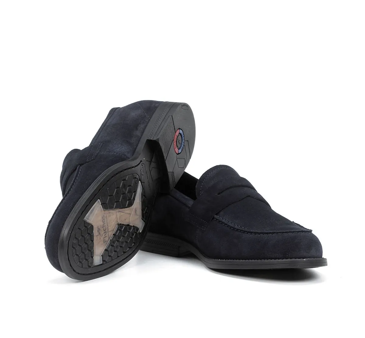 Fluchos Henri F0824 mocassino blu pelle uomo