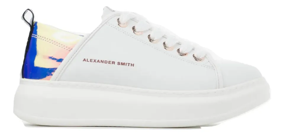 Alexander Smith Wembley White Grey sneakers donna pelle