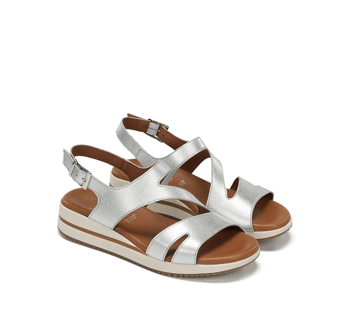 Dorking Merlo D9688 sandalo donna argento comodo