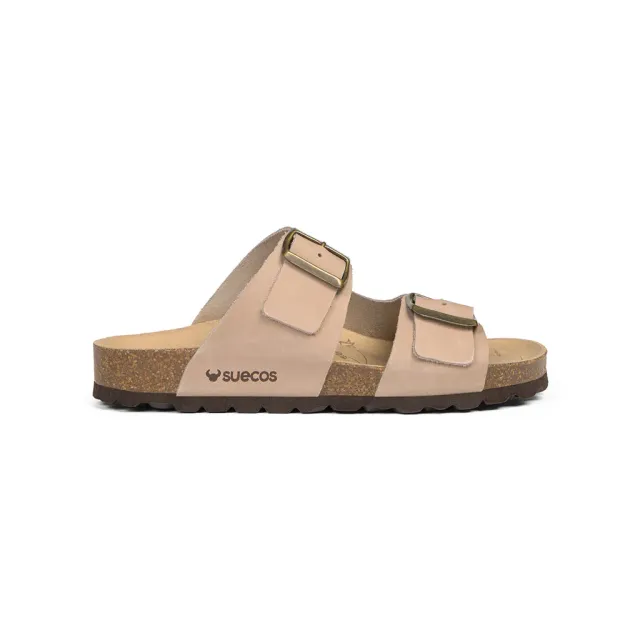 Suecos Bris sandali donna latte suola piatta